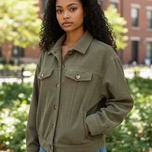 HYFVE NWT Olive Green Women's Corduroy Jacket Small